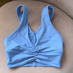 ALO Yoga Wild Thing Light Blue Sports Bra